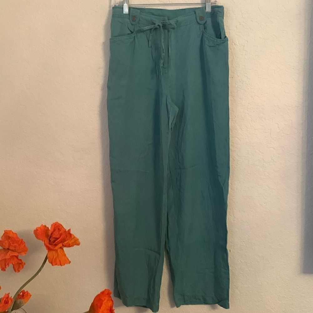 JM collection Green Lightweight Pants Size 10